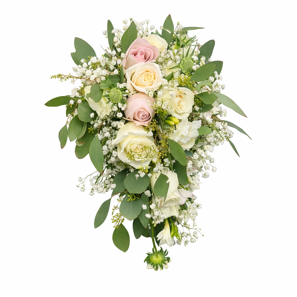 Blush Garden Cascade Bouquet