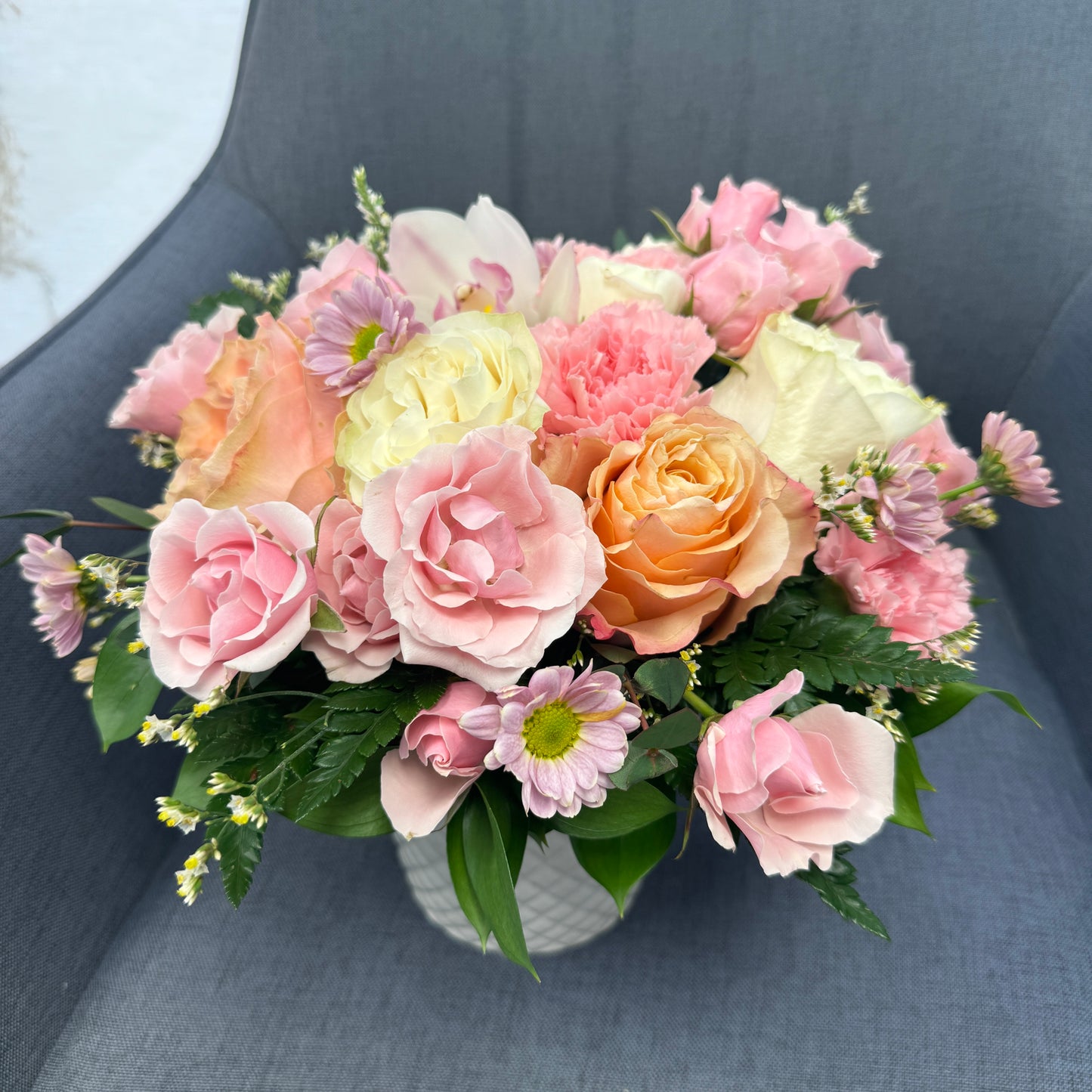 Pink Blush Arrangement in Vase