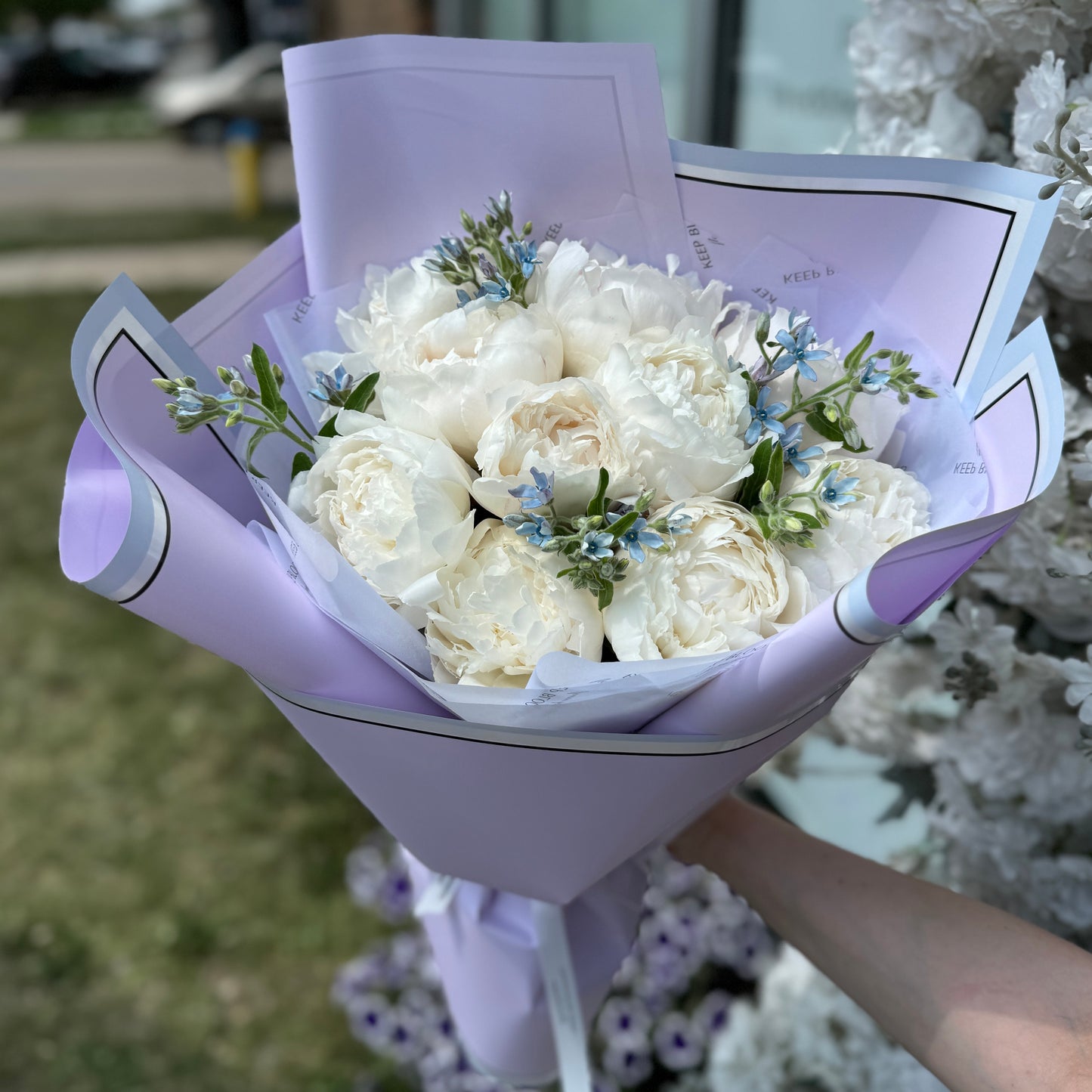White Peonies Bouquet
