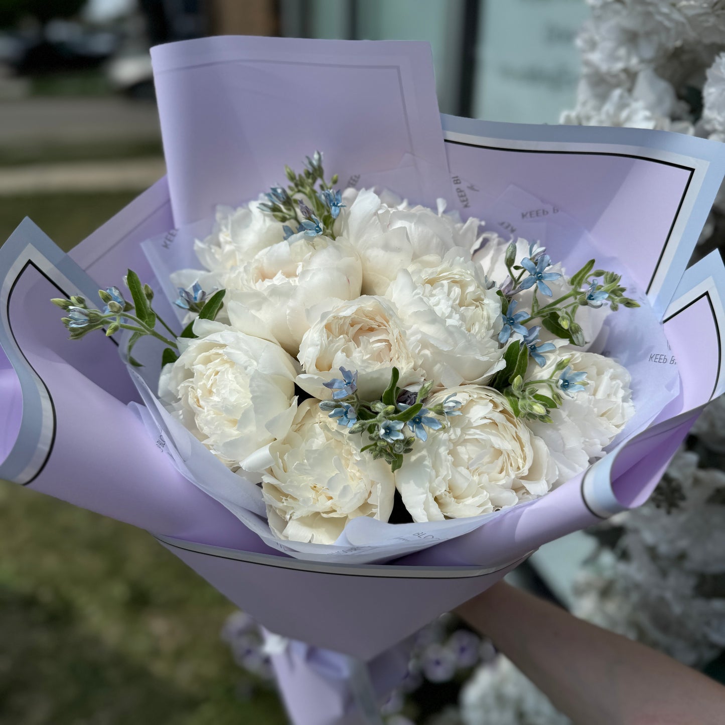 White Peonies Bouquet
