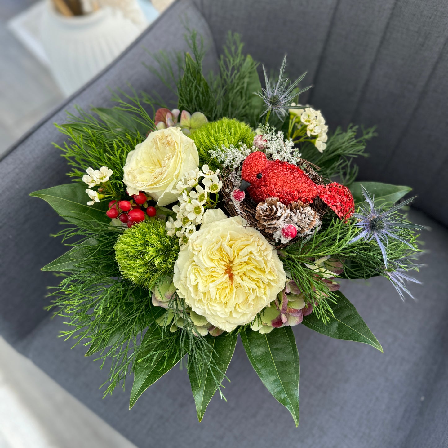 Christmas Arrangement - Red Cardinal