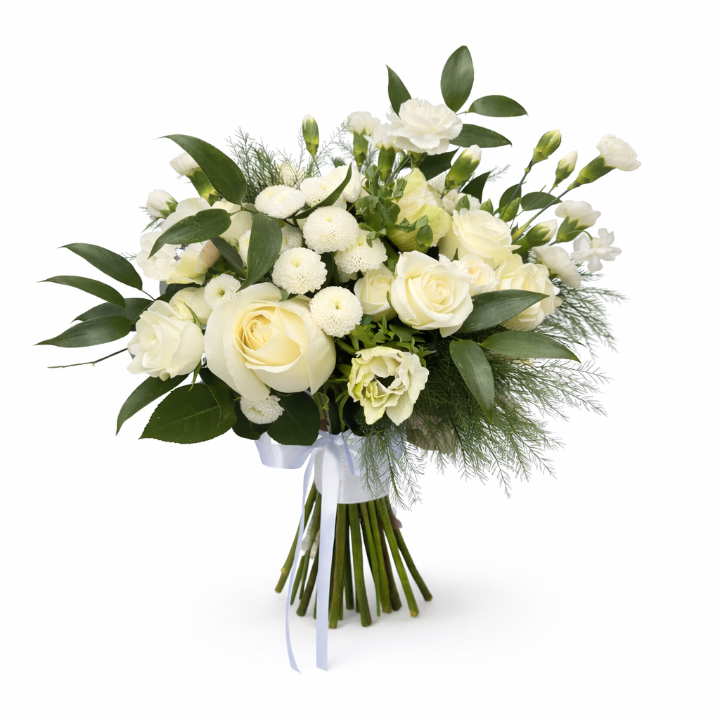 White Butterfly Garden Bouquet