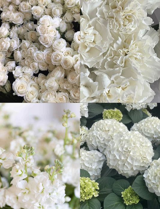 White Celebration Bulk Flower Set