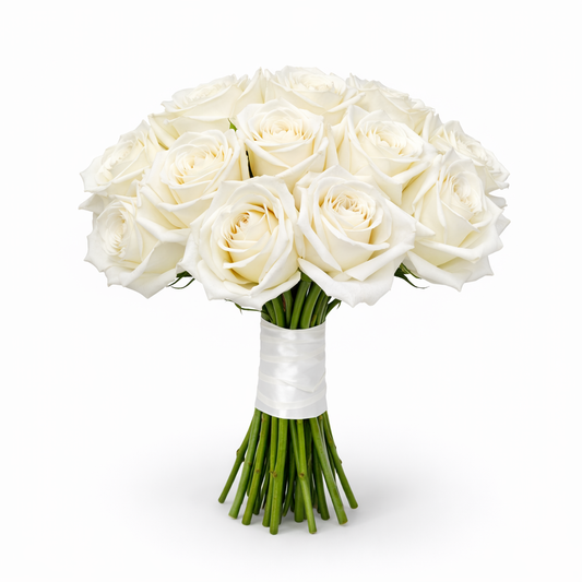 Classic Ivory Rose Bouquet