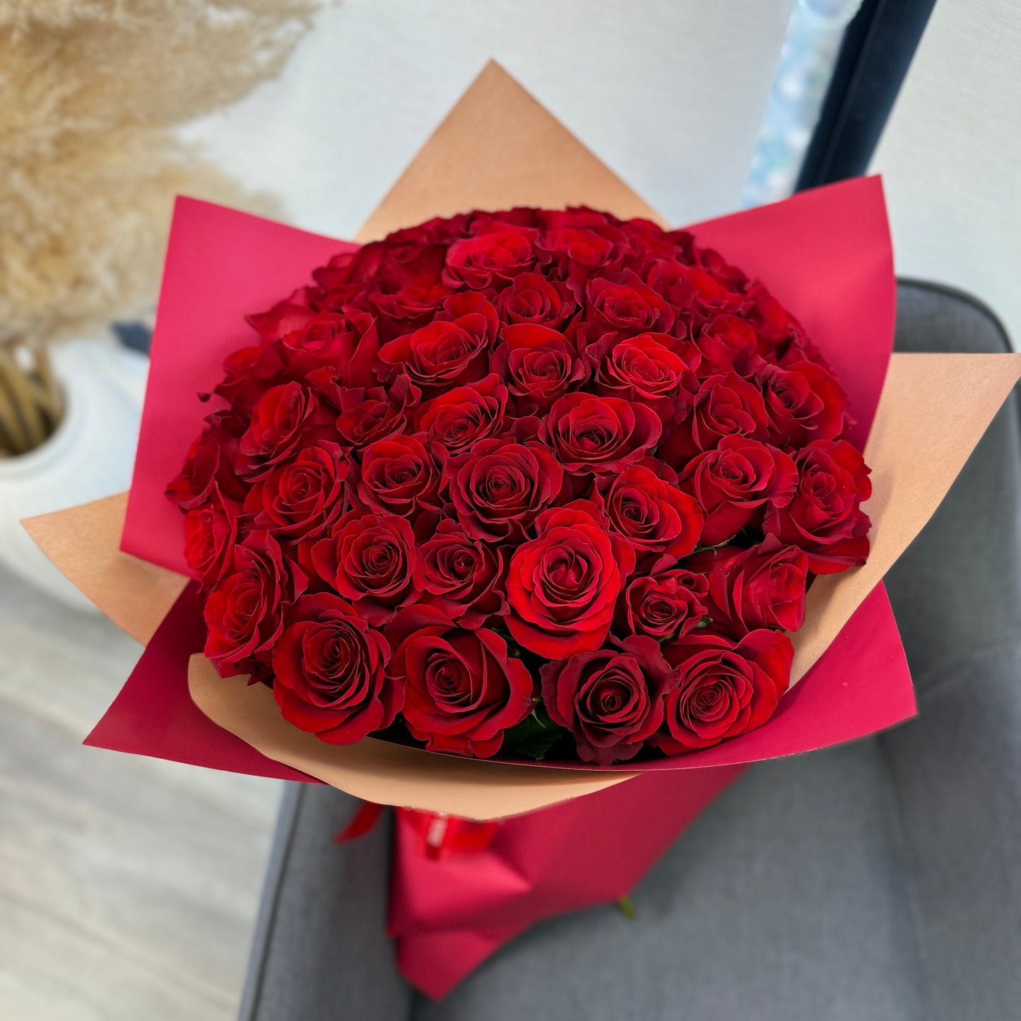 Endless Classic Red Roses - 50 stems