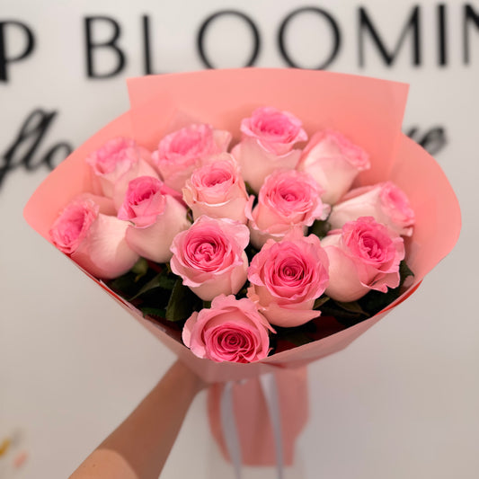 Pink Dozen Roses