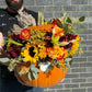 Pumpkin with Sunflowers