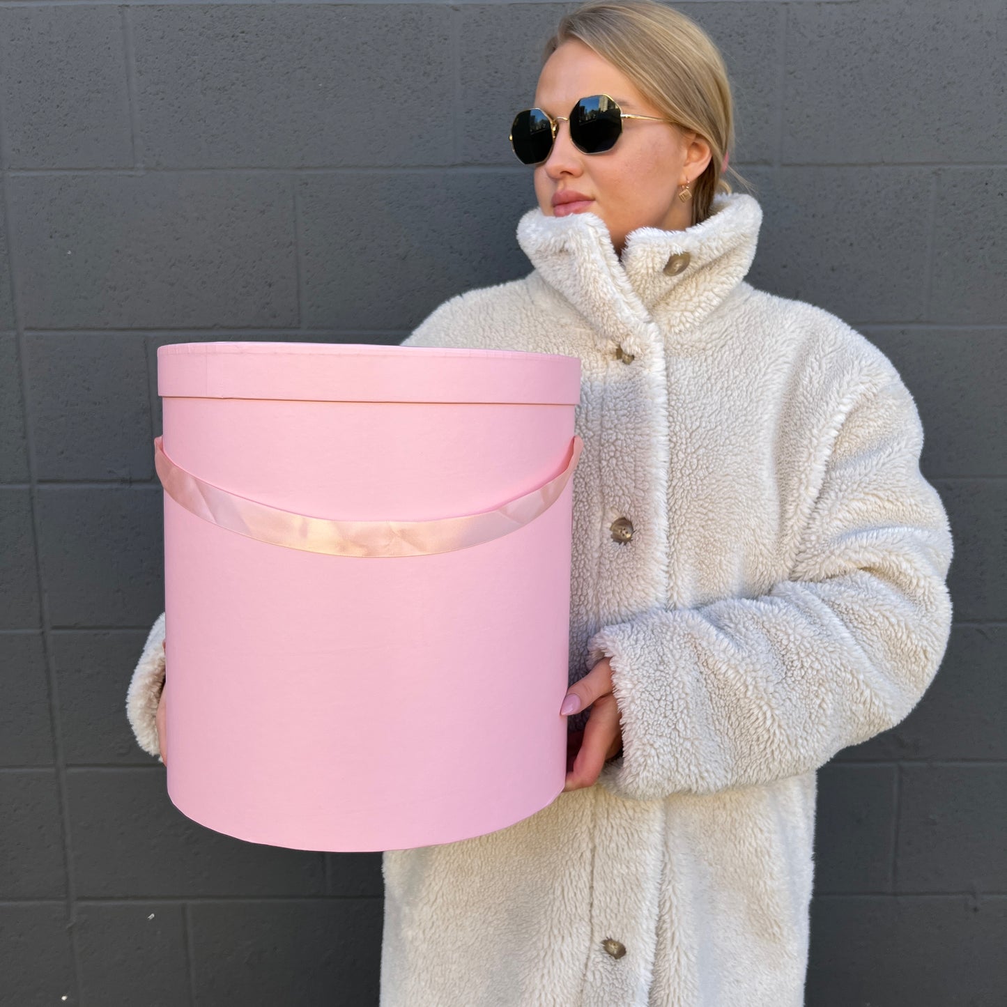 Round Tall Box (Cylinder) - Pink