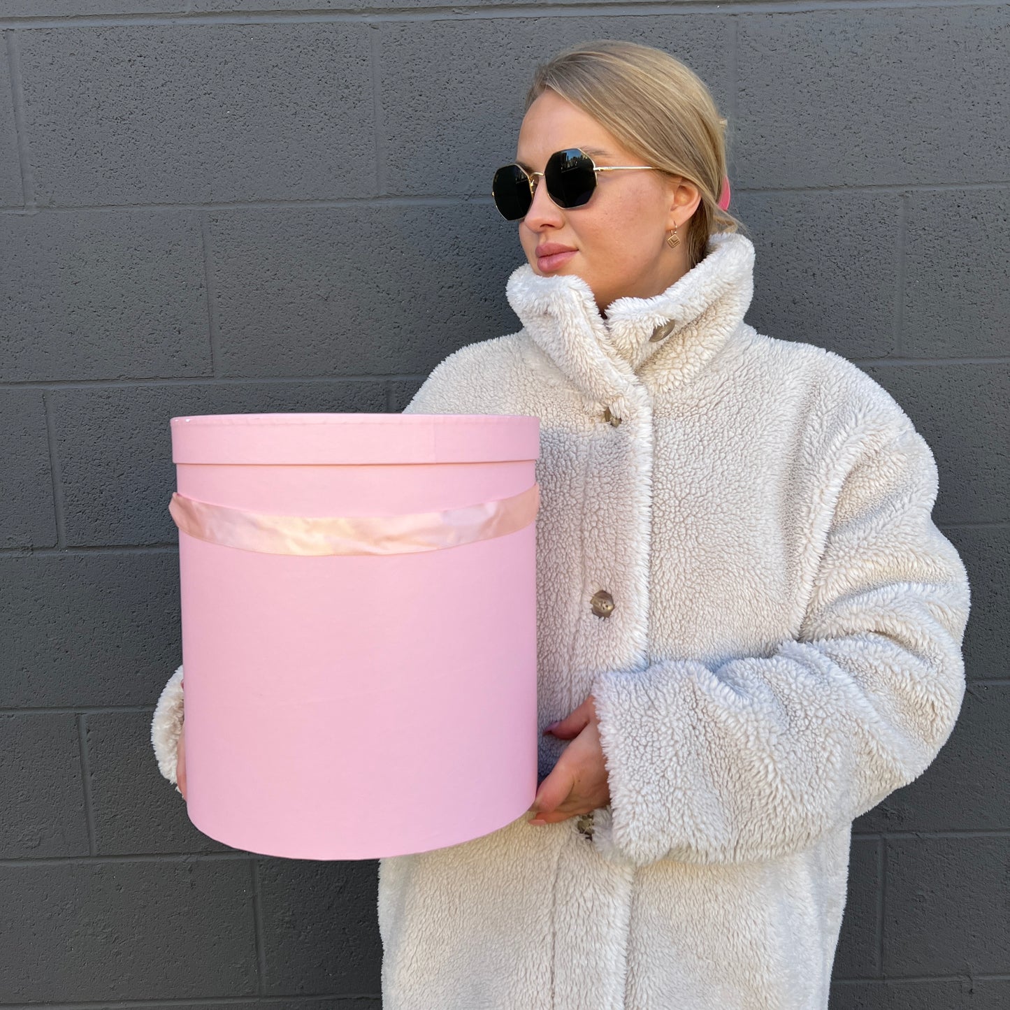 Round Tall Box (Cylinder) - Pink