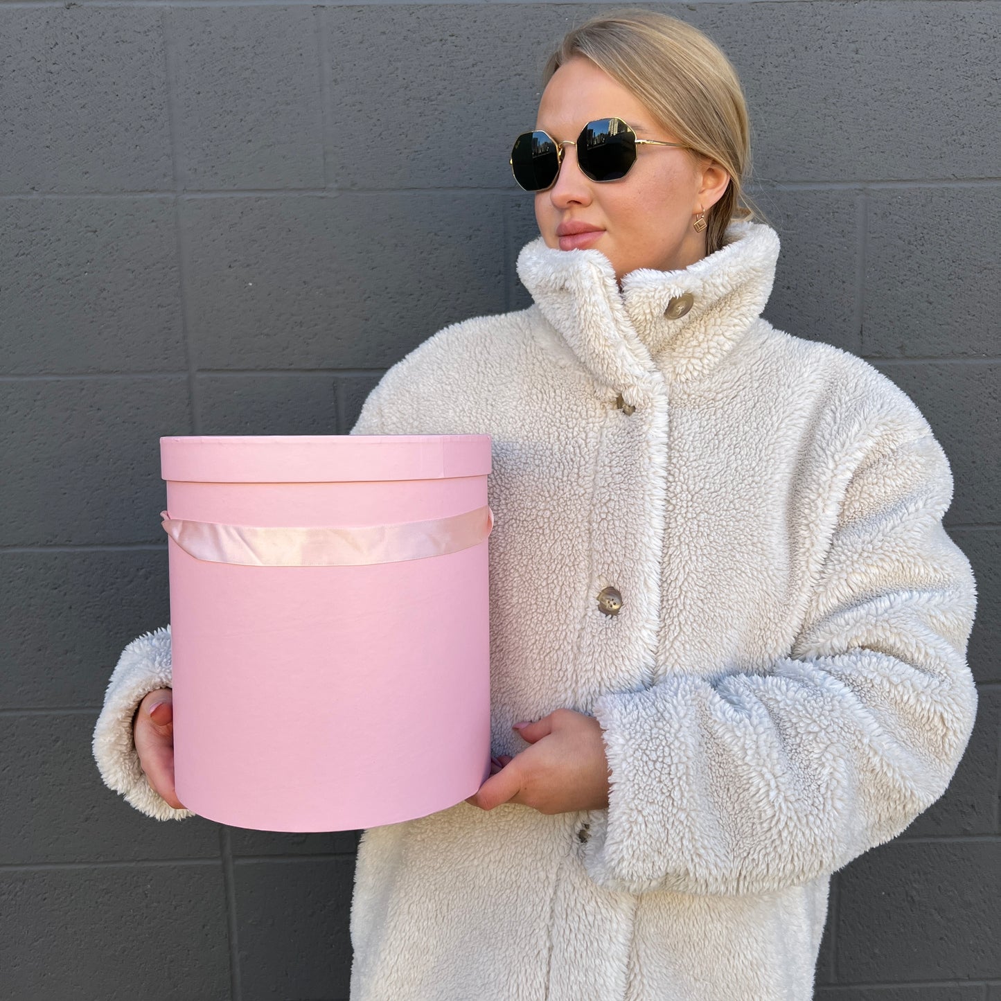 Round Tall Box (Cylinder) - Pink