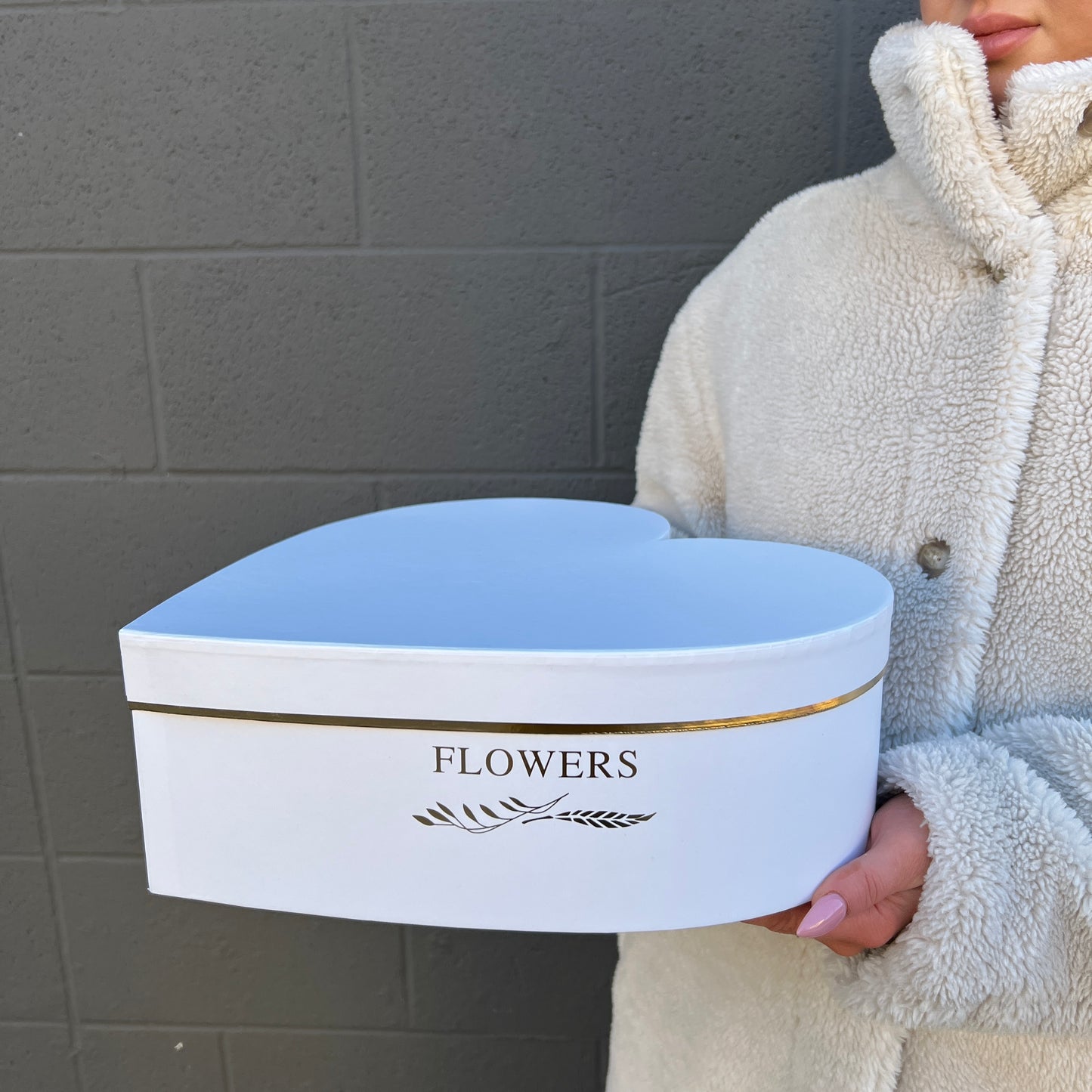 Heart Flower Box - White