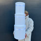 Round Tall Box (Cylinder) - White