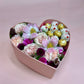 Heart Gift Box With Flowers and Chocolate