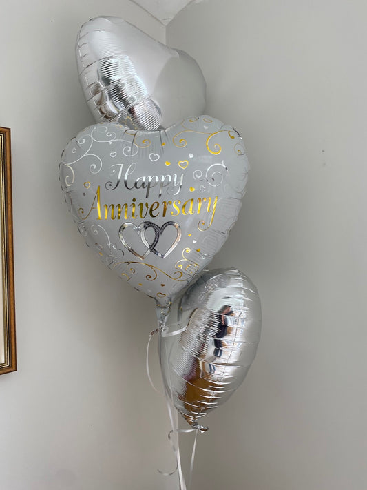 Happy Anniversary Balloons- Set of 3