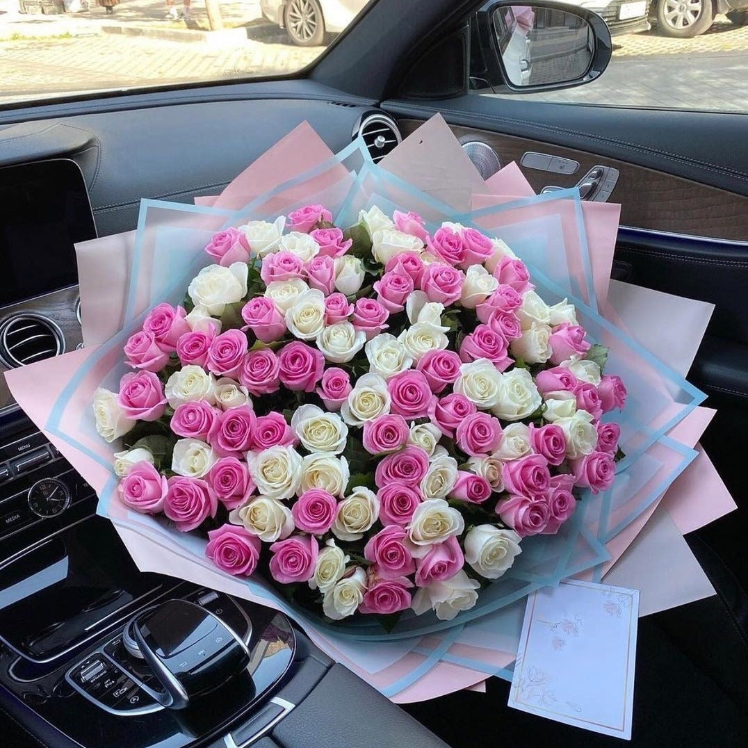 White and Pink Rose Mix