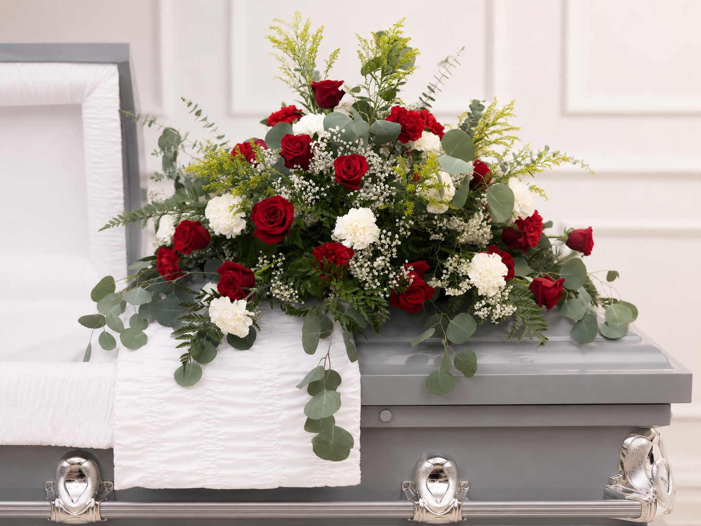 Red Casket Spray #8