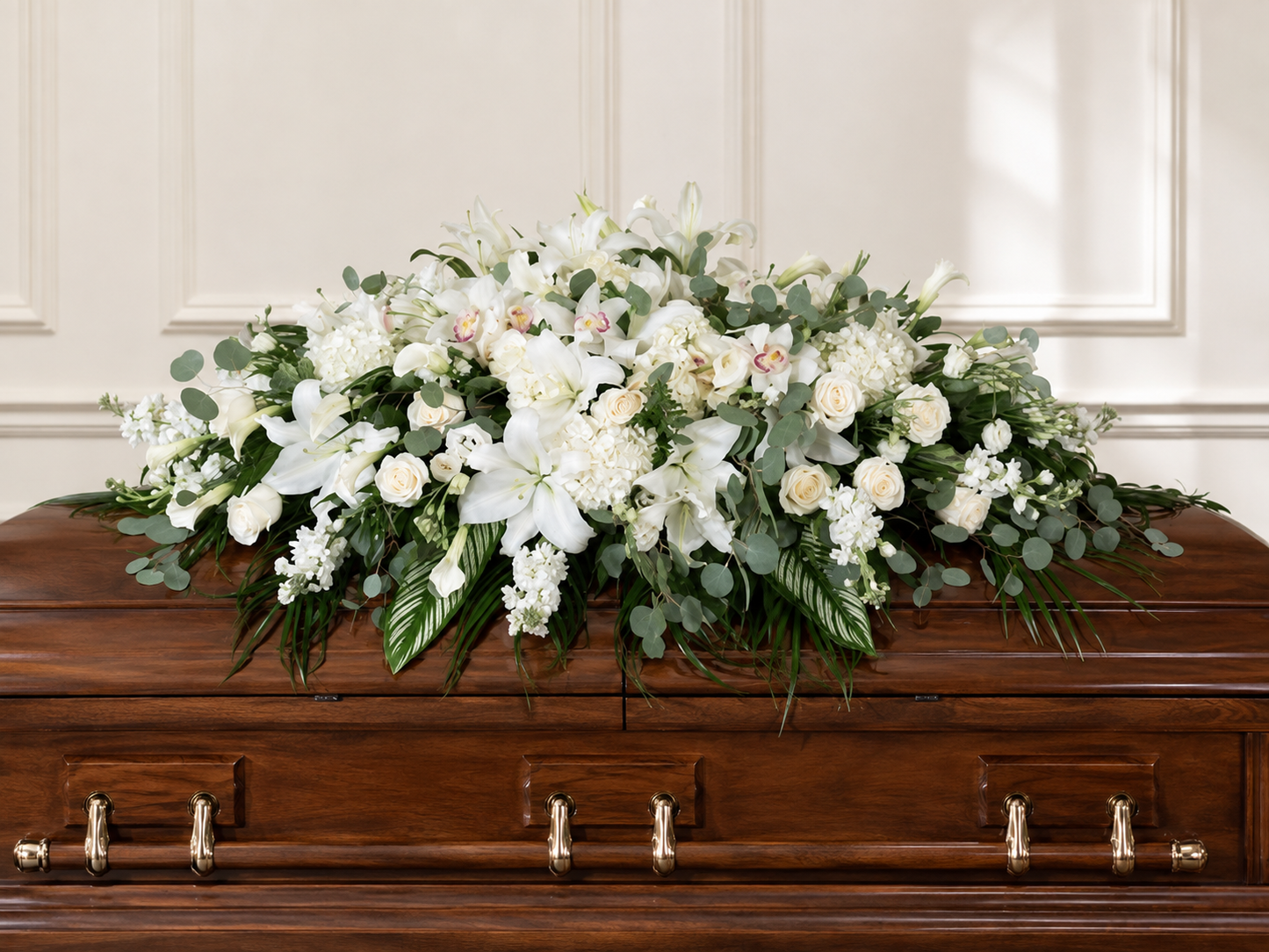 White Casket Spray #1