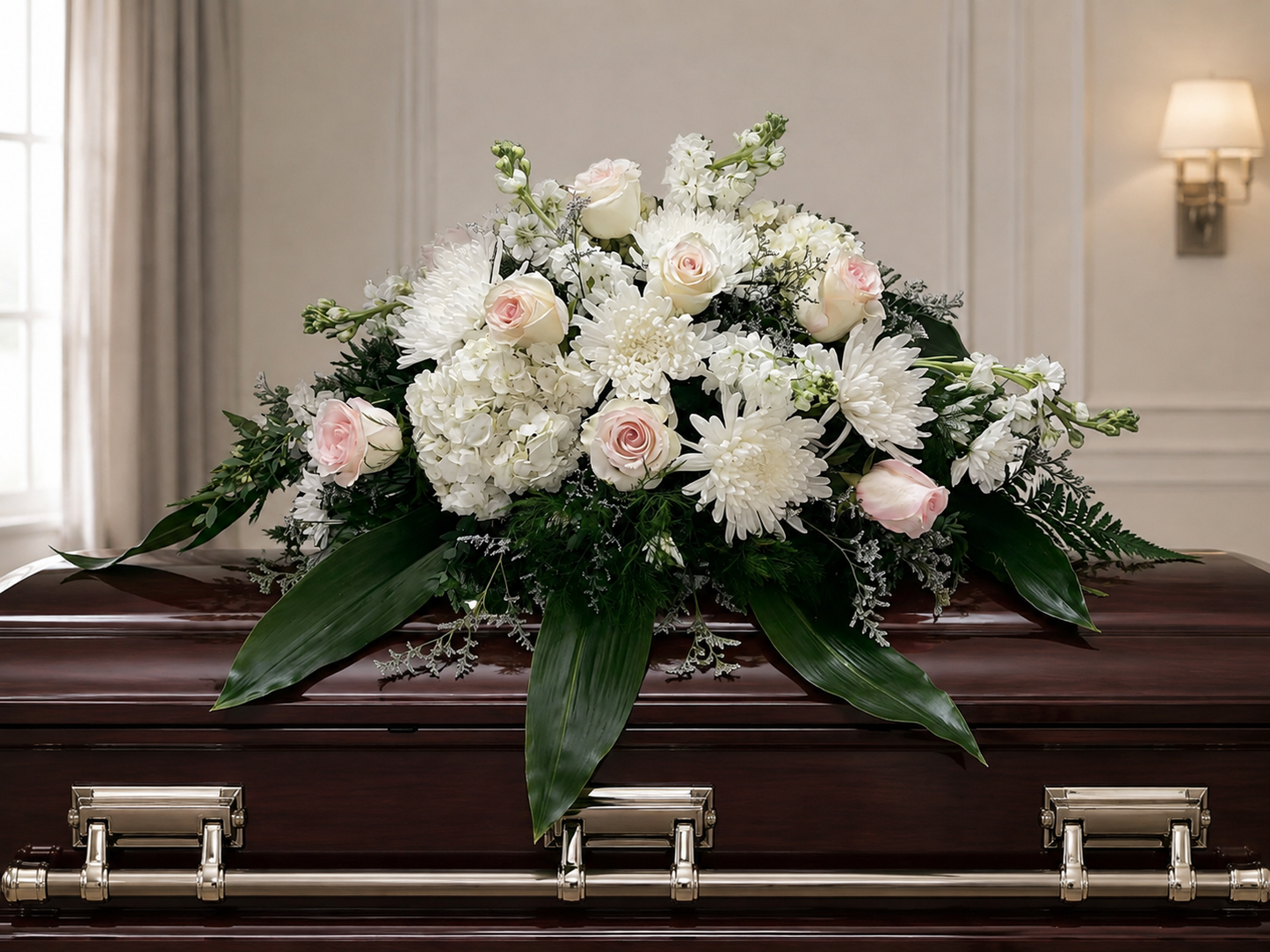 White Casket Spray #4