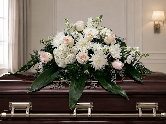 White Casket Spray #4