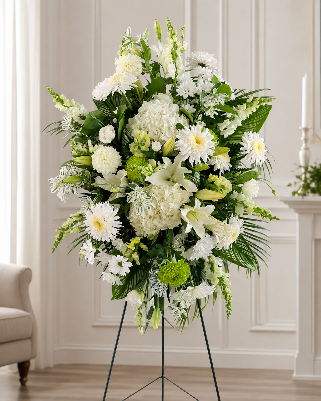 White Standing Spray #5